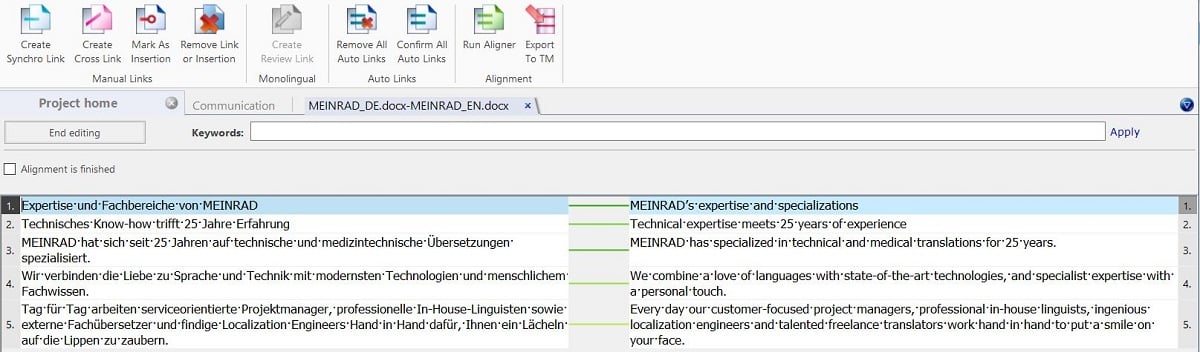 Was ist ein Alignment?